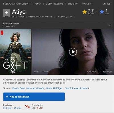 сериал Дар - IMDB