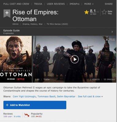 Восход Османской Империи - IMDB