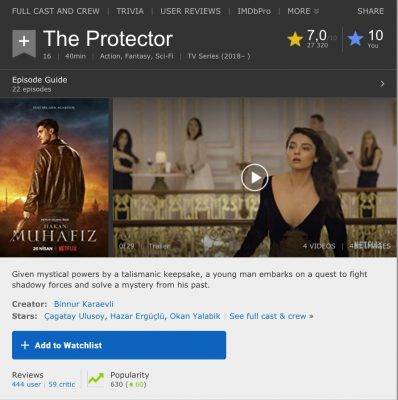 сериал Защитник - IMDB