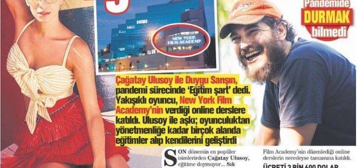 Чагатай Улусой обучается в Нью-Йоркской кино академии