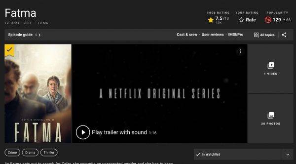 сериал Фатма